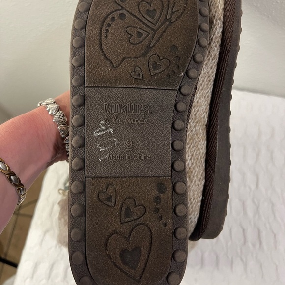 Muk Luks A La Mode Sweater Knit Boots Slippers Slouchy Warm Cozy Women's Size 9 - Picture 7 of 8